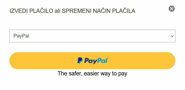 plačilo s paypalom
